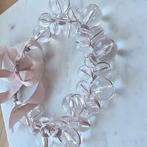 Vintage chunky bubble necklace with satin ribbon